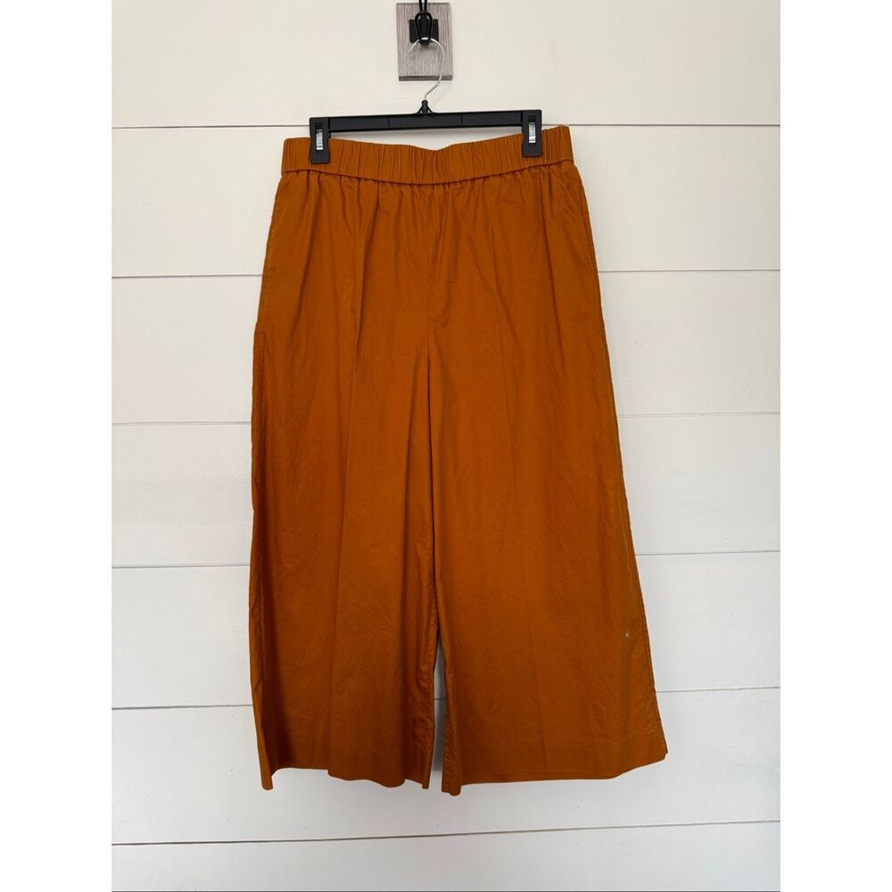 COS Women’s Small Rust Wide Leg Chino Pants Minimalist Sustainable